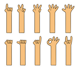 Childish Simple Cartoon Hand