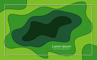 Abstract style 3d paper cut vector background. Design for business presentation, slideshow, website