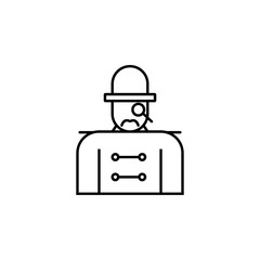 magician, circus tamer icon. Element of carnival and amusement icon. Thin line icon for website design and development, app development. Premium icon