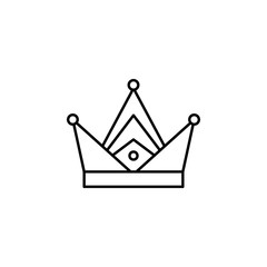 crown icon. Element of carnival and amusement icon. Thin line icon for website design and development, app development. Premium icon