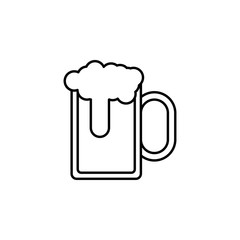 beer icon. Element of carnival and amusement icon. Thin line icon for website design and development, app development. Premium icon