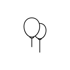 balloons icon. Element of carnival and amusement icon. Thin line icon for website design and development, app development. Premium icon
