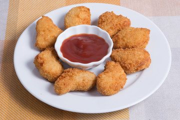 Fried chicken nuggets
