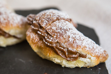 Croissant with caramel