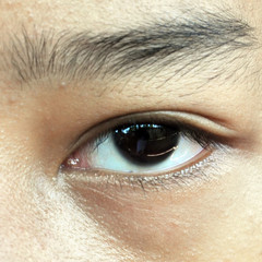 close up of a eye