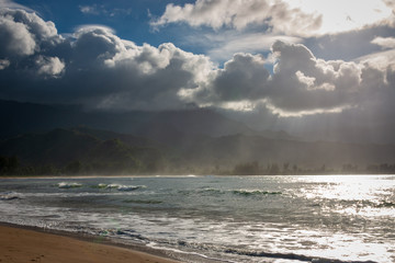 Waioli Beach Park, Hanalei Bay, Kauai, Hawaii, USA