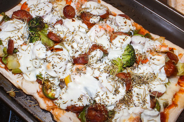 Homemade Pizza Fresh from the Oven