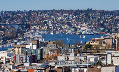 Fototapeta premium Sunny summer day in Seattle