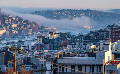 Obraz premium Sunny summer day in Seattle