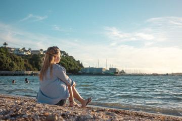 young woman on the beach