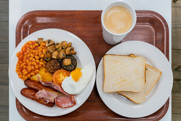 Close up shot of a traditional Irish breakfast