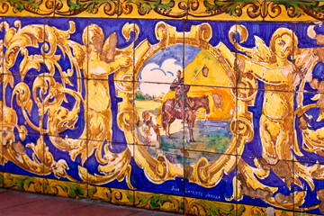 Spanish enameled pottery in the city of Buenos Aires