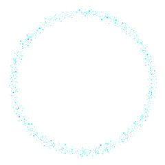 Blue, cyan, turquoise glitter stars confetti