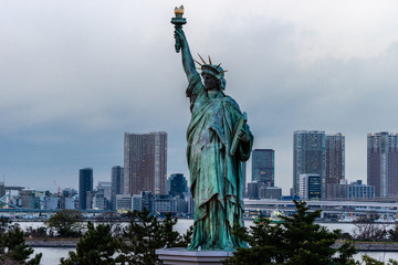 Liberty Statue of Odaiba Tokyo  in Tokyo Japan Tourist attraction point for sightseeing