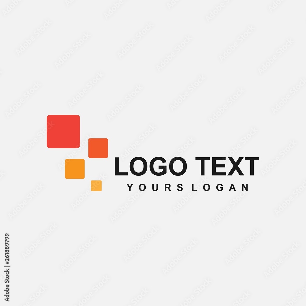 Wall mural corporate logo template