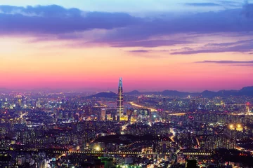 Photo sur Plexiglas Séoul Seoul city skyline