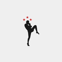 Fototapeta na wymiar kickboxing logo template
