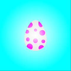 easter eggs on white background