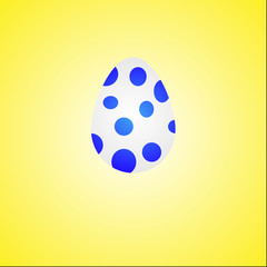 easter eggs on yellow background
