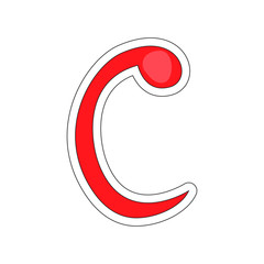 Isolated comic musical note. Vector illustration design