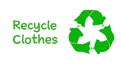 Recycle clothes symbol ethical sustainable fashion concept