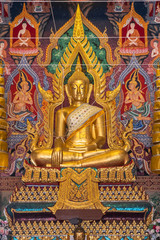 principle Buddha image of the third grade royal monastery, Wat Sutthiwat Wararam, Samut Sakhon province, Thailand since 1905