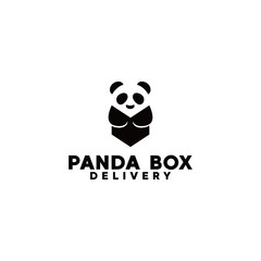 panda box logo, packaging, panda, box, logo, delivery, cute, animal, bear, business, character, china, company, concept, creative, delivery