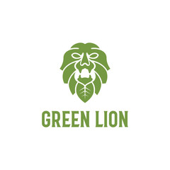 green head lion logo, head lion & leaf logo