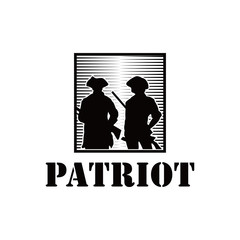vintage patriot logo, soldier logo
