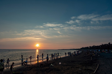 Tainan City beach at sunset, Taiwan