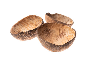 Coconut shell isolated on white background