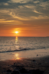 Tainan City beach at sunset, Taiwan