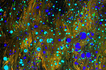 Beautiful abstract painting is a painting technique Ebru .Turkish Ebru style on the water with acrylic paints wring wave.Stylish combination of luxury.Contemporary art marble liquid texture 