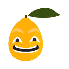 Happy orange cartoon image. Vector illustration design