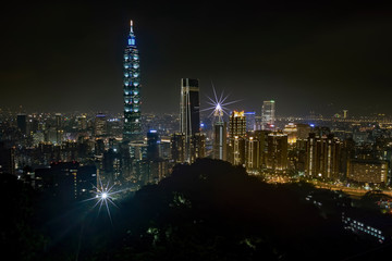 Taipei 101 tower at night, Taiwan