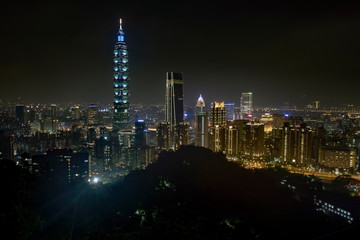 Taipei 101 tower at night, Taiwan