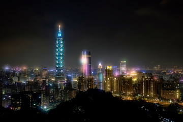 Taipei 101 tower at night, Taiwan