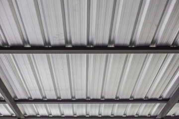 The structure of the metal sheet roof