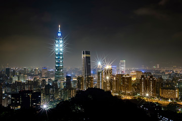 Taipei 101 tower at night, Taiwan