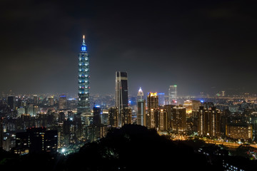 Fototapeta na wymiar Taipei 101 tower at night, Taiwan