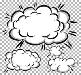 A collection of comic style speech bubbles. Vector illustration.