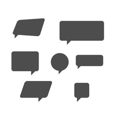 Modern speech set of bubbles isolated on white background