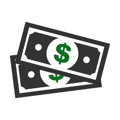 Modern dollar sign vector. Paper money symbol isolated on white background