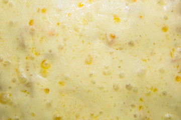 Close up of lasagna or pizza texture background.