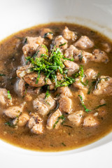 pica pau traditional portuguese food spicy pork stew in lisbon