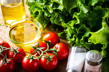 オリーブオイルと野菜