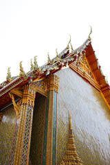 Thai temple or Wat Ratchabophit in Bangkok Thailand in sunny day in summer