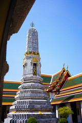 Thai temple or Wat Pho in Bangkok Thailand in sunny day in summer