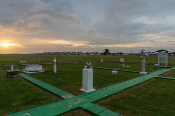 BALI/INDONESIA-APRIL 05 2019: Meteorology tools at Ngurah Rai meteorology station Bali. Near...