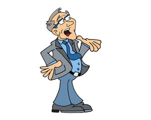 Senior businessman discussing 